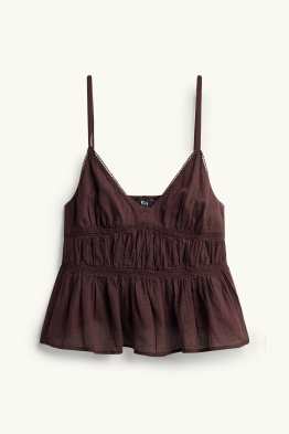 Halenka bez rukávů - s nařasením