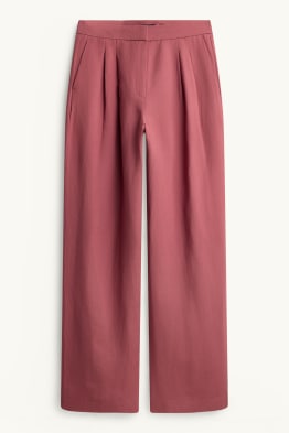 Business-Hose mit Leinen-Anteil - High Waist - Regular Fit