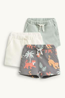Multipack of 3 - jungle - baby shorts