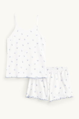 Blume - Shorty-Pyjama - 2 teilig