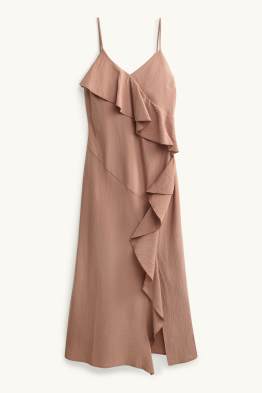 Vestito fit & flare con scollo a V