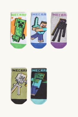 Multipack 5 perechi - Minecraft - șosete cu motive