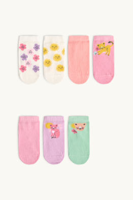 Set van 7 paar - dieren, zon, bloem - sneakersokken