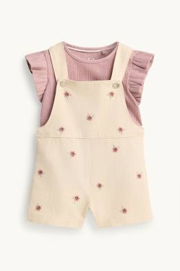Blümchen - Baby-Outfit - 2 teilig