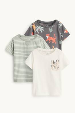 Paquet de 3 - safari - samarreta de mànigues curtes