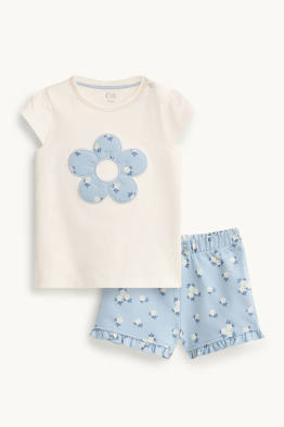 Floricele - compleu bebeluși - 2 piese