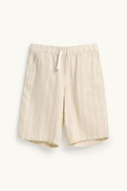Bermuda shorts - striped - textured