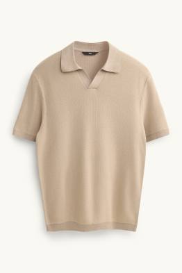 Polo en maille - regular fit - finition texturée