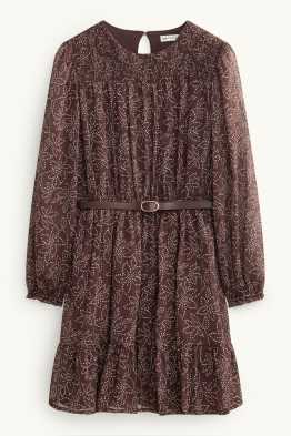 Blume - Kleid mit Gürtel