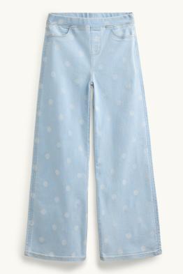 Wide leg jeggings - à pois