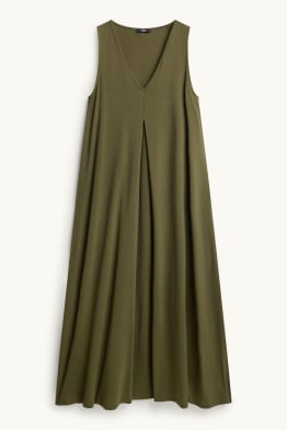 A-Linien Kleid mit V-Ausschnitt