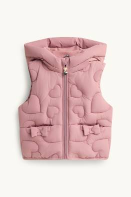 Hartje - baby-bodywarmer met capuchon - waterafstotend