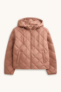 Steppjacke mit Kapuze - wasserabweisend