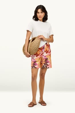 Shorts - High Waist - gemustert
