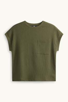 T-shirt - relaxed fit - met structuur