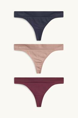 Lot de 3 - strings - sans coutures