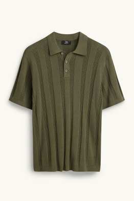 Polo in maglia - relaxed fit - a coste - a righe