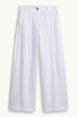 Stoffhose - High Waist - Wide Leg