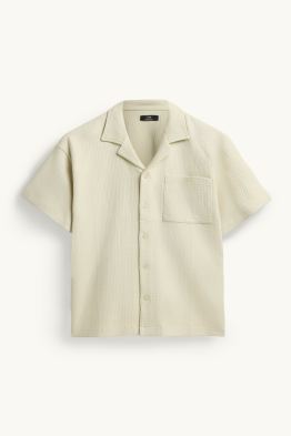 Hemd - Relaxed Fit - Reverskragen - strukturiert