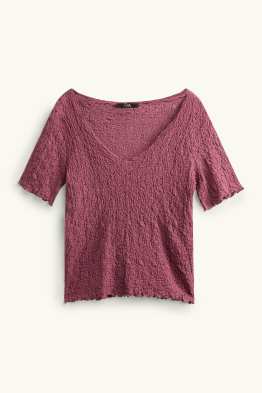 T-Shirt - Regular Fit - strukturiert
