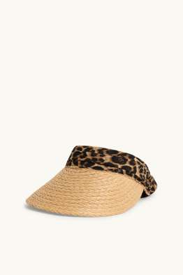 Sonnenvisor mit Knotendetail - Leo-Print