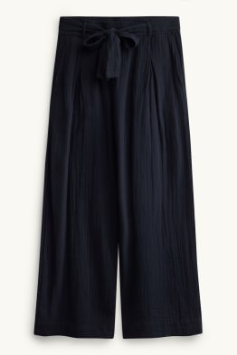 Pantalon - high waist - wide leg