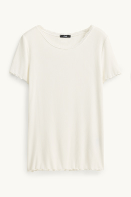 T-shirt - relaxed fit - ribstof