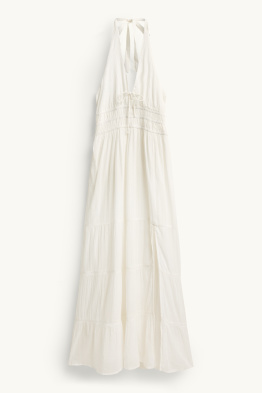 Fit & Flare Kleid mit V-Ausschnitt