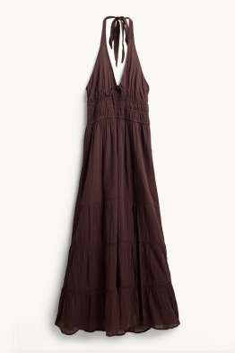 Fit & Flare Kleid mit V-Ausschnitt