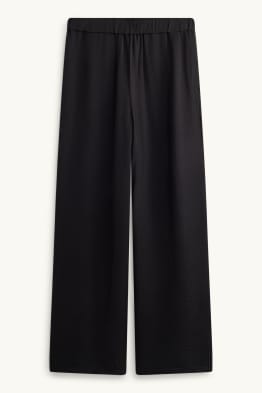 Pantalon de toile - high waist - palazzo