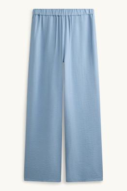 Plátěné kalhoty - high waist - palazzo