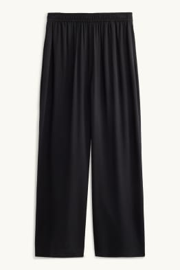 Crop Stoffhose - High Waist - Wide Leg