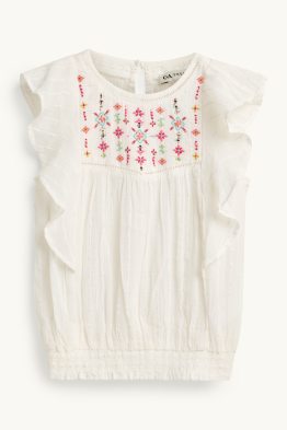 Musselin-Bluse - strukturiert