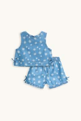 Blume - Set - Jeans-Top und Jeans-Shorts - 2 teilig