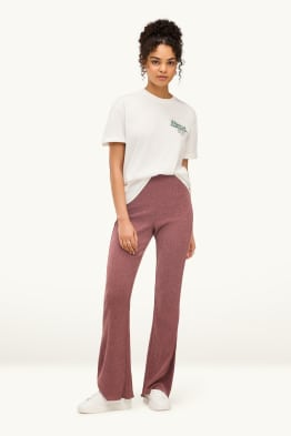 Pantalon - high waist - flared