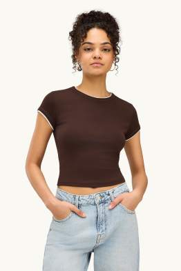 T-shirt - slim fit - 2-in-1-look