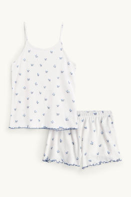 Blume - Shorty-Pyjama - 2 teilig