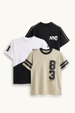 Multipack 3er - Kurzarmshirt - gemustert