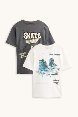 Confezione da 2 - skate e sneakers - maglia a maniche corte