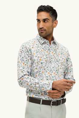 Chemise - regular fit - col kent - à motif