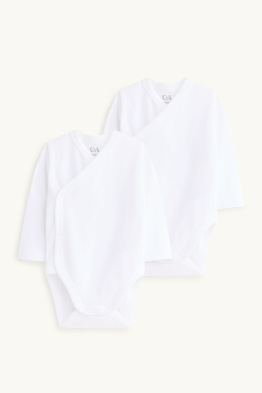 Lot de 2 - bodies croisés bébé