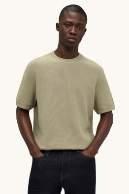 Strickpullover - kurzarm - strukturiert