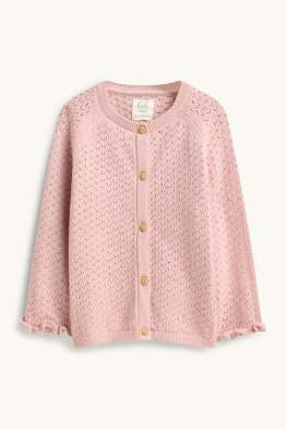 Cardigan per neonati - tessuto tramato