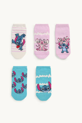 Multipack 5er - Lilo & Stitch - Sneakersocken mit Motiv
