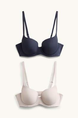 Multipack of 2 - underwire bra - FULL COVERAGE - padded