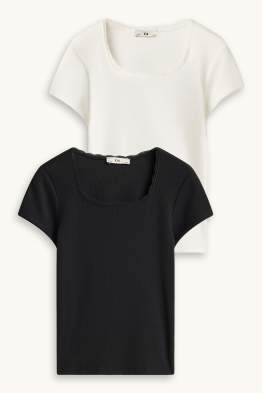 Multipack 2 ks - tričko s krátkým rukávem - žebrované