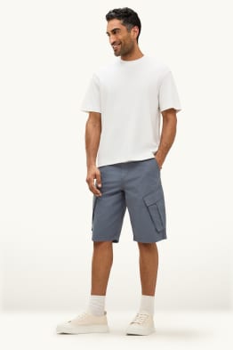 Denim cargo Bermuda shorts