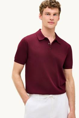 Tricou polo din tricot - regular fit