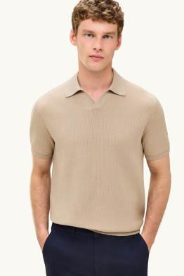 Polo en maille - regular fit - finition texturée