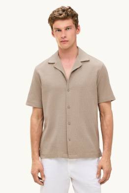 Camisa - regular fit - coll solapa - texturada